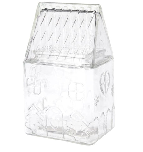 Pot de rangement en verre de 1500ml, modèle de maison, style maison