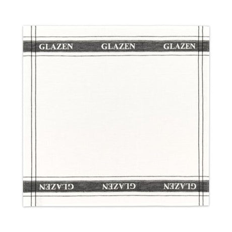 Ddddd torchon verres noir et blanc 6 pièces