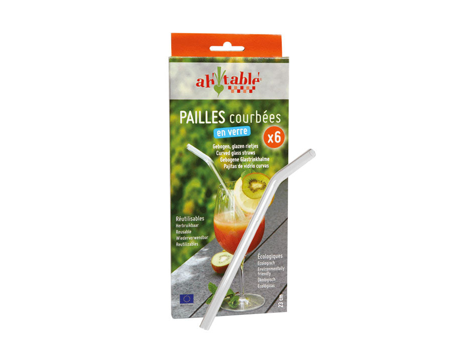 Ah ! tableau! pailles en verre - pliées