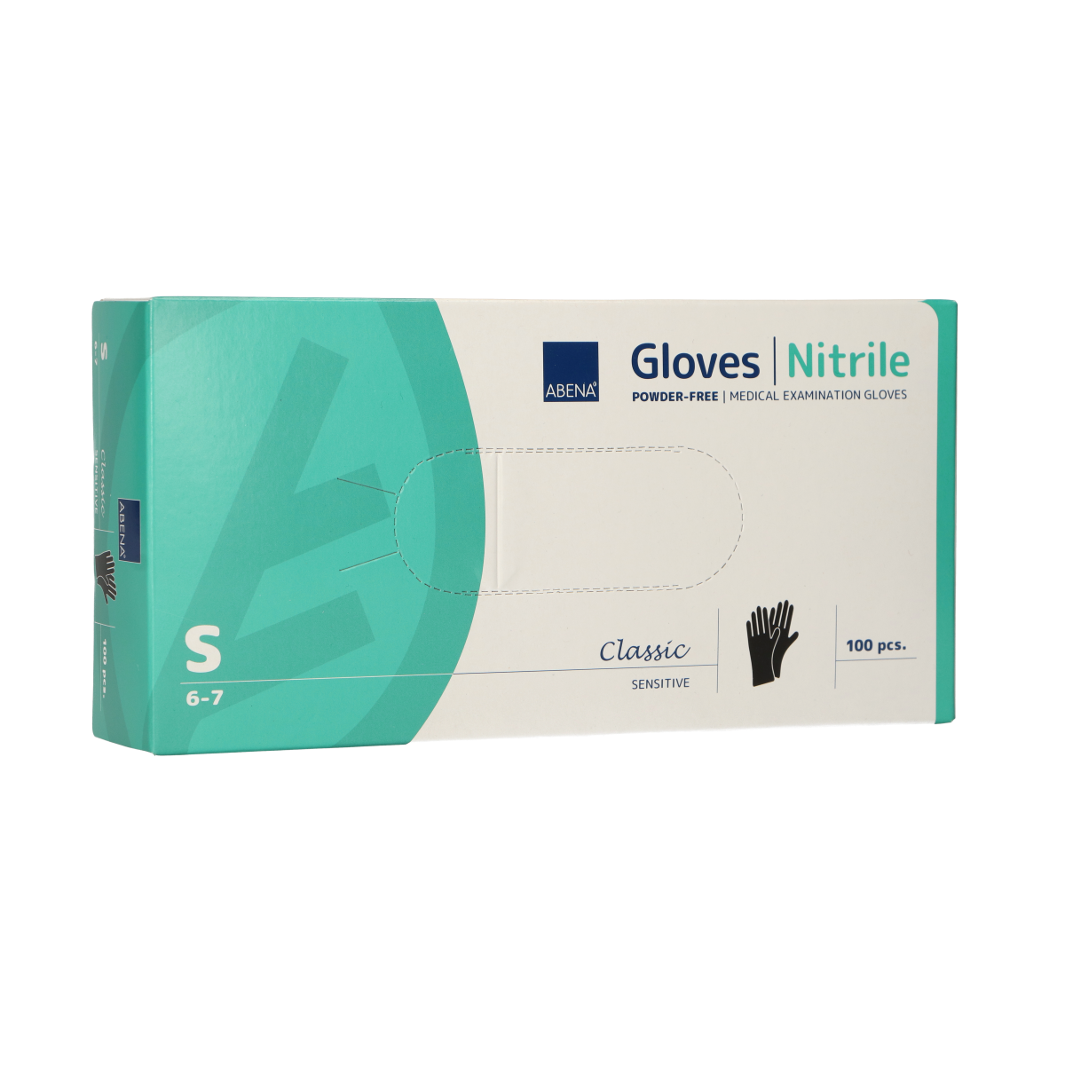 Abena gants en nitrile non poudrés taille petite 100 pièces noirs