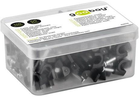 Goobay serre-câble 5mm rond boîte noire (100) - 4113230