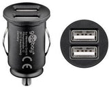 Goobay Chargeur de voiture USB double 12v-24v 2,4a - 9540127