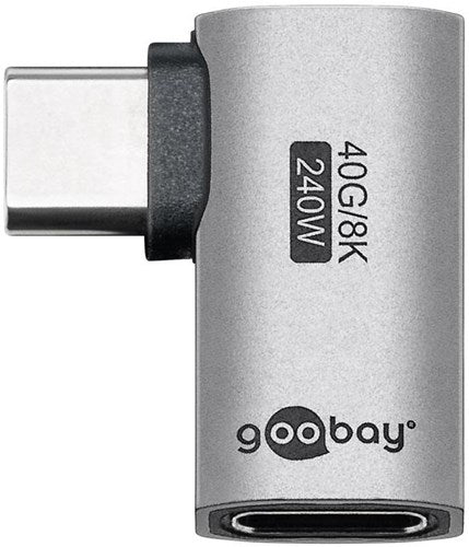 Adaptateur Goobay USB-C | mâle femelle | horizontale | Adaptateur 90 degrés - 9550432