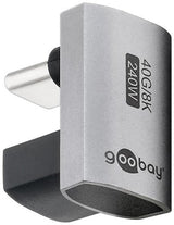 Adaptateur Goobay USB-C | mâle femelle | tu forme | Adaptateur 180 degrés - 9550436