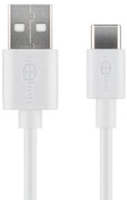 Goobay Câble de chargement USB-C 1m blanc - 9550305