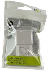 Goobay Chargeur USB coudé double 2,4a blanc - 9550150