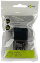 Goobay Chargeur USB coudé double 2,4a noir - 9550140