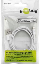 Goobay Câble de chargement Lightning USB 1m blanc - 9550380