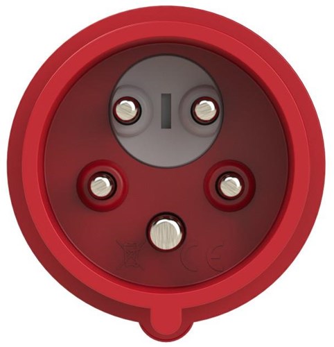 GP CEE 5P 32A 400V OPB WCD rouge avec broches et changeur de phase - 6313178