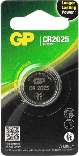Pile bouton au lithium GP cr2025 3v 1hp