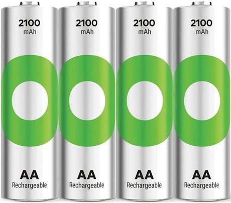 GP Batteries AA rechargeables 2100mAh Nimh 4pk