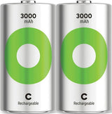 Gp nimh oplaadbare batterij c 3000ma blister(2) - 3311460