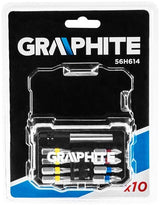 Jeu d'embouts en graphite 10 pièces dans une boîte de rangement - 6480222