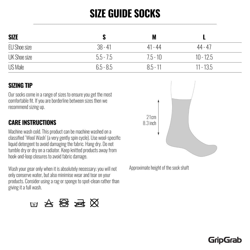 Gripgrab alpin mérinos coupe haute - chaussettes