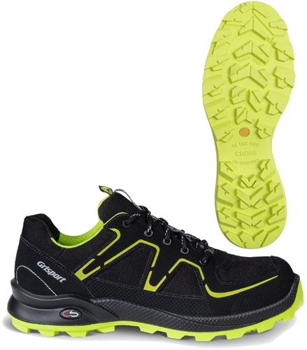 Grisport safety cross safety xtrail 3365 laag s3 zwart lime - maat 46 - 00.049.010.46