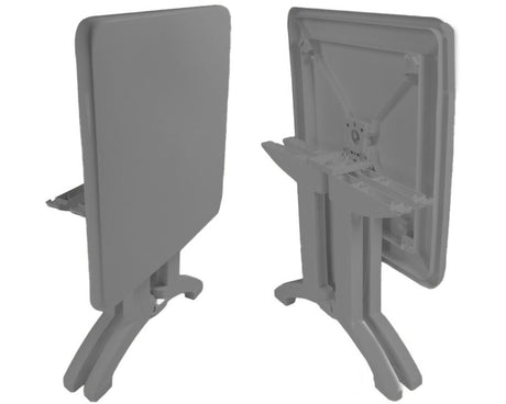 Grosfillex vega table plastique 80x80cm anthracite