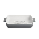Gusta plat de cuisson fade 32x19,9x5,4 cm blanc gris