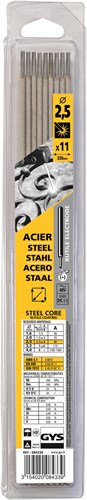 Electrodes de soudage Gys acier acier, o2.5mm (x11) - 5193084339 5193084339