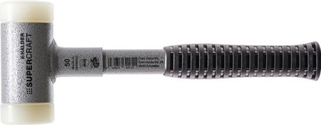 Marteau en plastique Halder | longueur 305 mm principal d. 45mm | tube en acier sans recul | nylon dur blanc | 1 pièce - 3377.045 3377.045