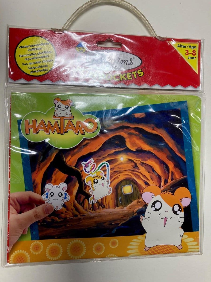 Autocollants de fenêtre hamtaro de jeux universitaires réutilisables