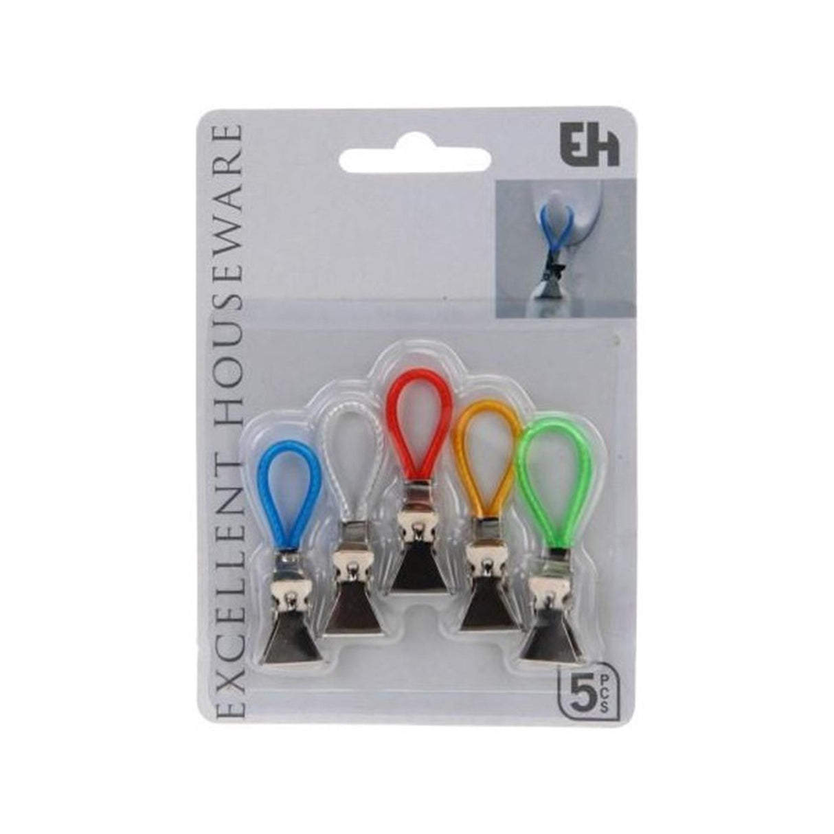Excellente pince à serviettes pour articles ménagers, blister de 5 pièces