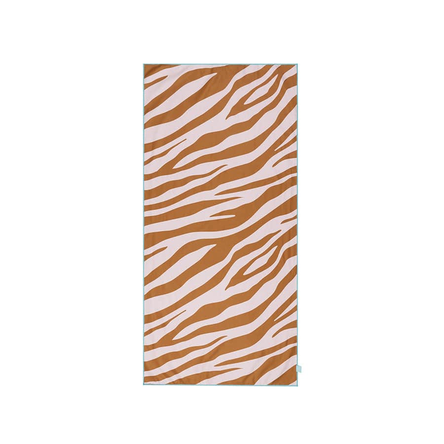 Rayures vibrantes | serviette microfibre blanc orange 135 x 65 cm