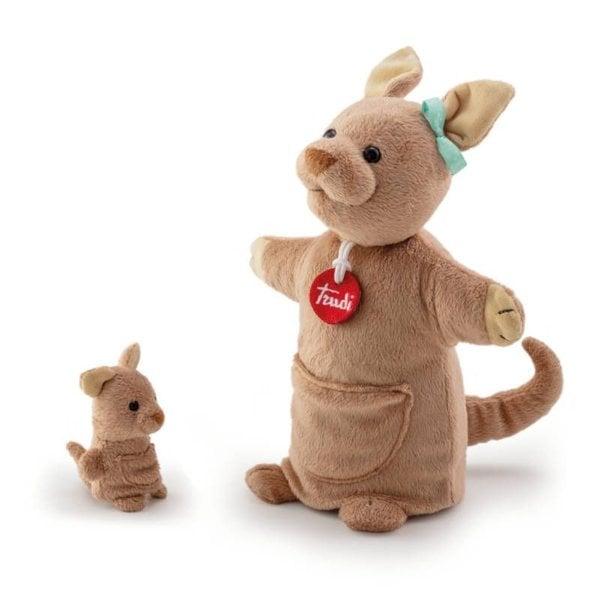 Hand Puppet Kangaroo avec bébé 25 cm