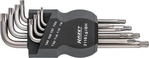 Hazet Winkelstiftschlüsselsatz jeu de vis d'angle 8 pièces. torx