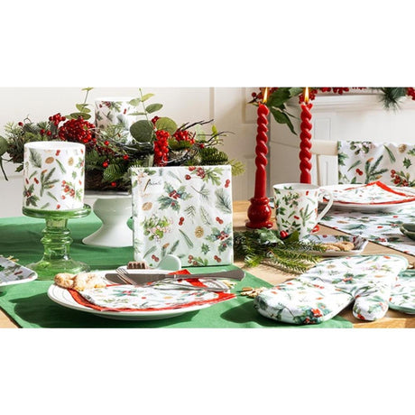 Plateau Ambiente 13x21cm verdure d'hiver