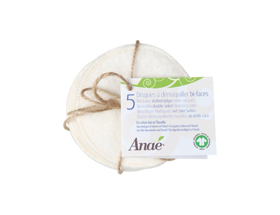 Disques démaquillants lavables Anae - coton bio - 5 pcs