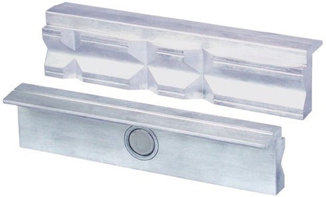 Mâchoires de protection Heuer pour étau | pour largeur de mâchoire 120 mm | prismes | aluminium | 1 paire - 109120 - 109120