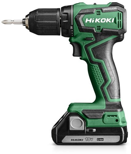 Perceuse-visseuse sans fil Hikoki ds18dd wrz | 18v | 55 nm | comprenant 2 batteries (2,0ah) et un chargeur | dans hsc ii ds18ddwrz