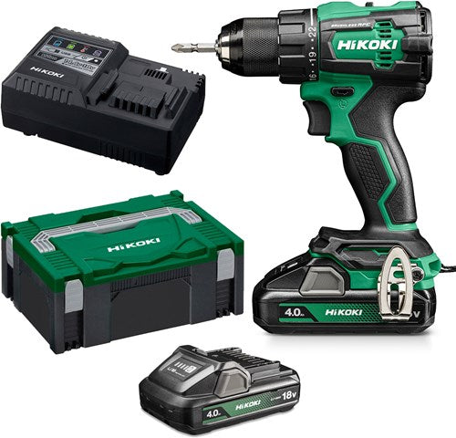 Perceuse/tournevis sans fil Hikoki ds18dewhz | 18v | 70 nm | 2 batteries 4,0 Ah + chargeur | hsc ii cas ds18dewhz