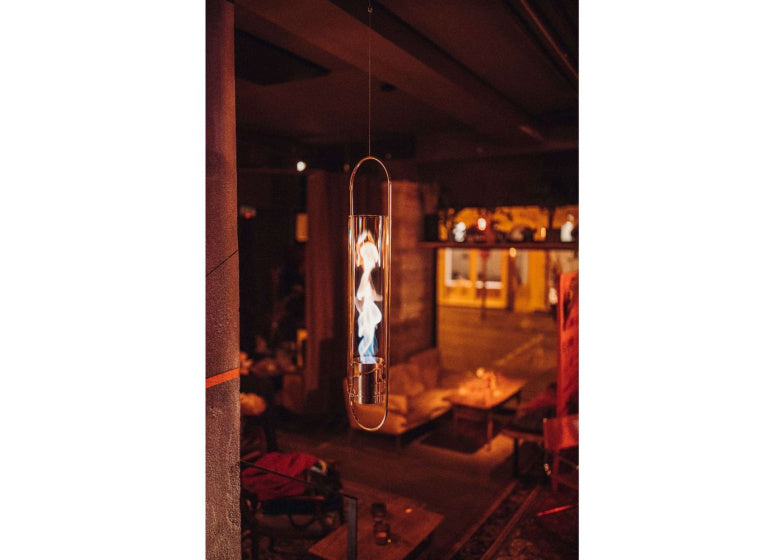 Höfats Spin 120 atmosphère lanterne suspendue 150 cm en acier inoxydable argent