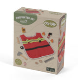 Coffret pompiers en bois Dantoy en coffret 10 pièces