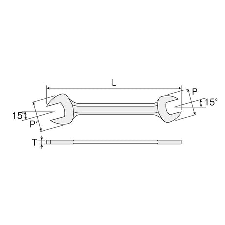 Jeu de clés à fourche Hozan w-521, 6 pièces