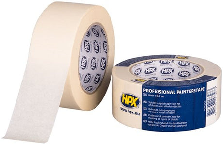 Hpx products ruban de masquage ruban de masquage 60 c blanc crème 50 mm x 50 m