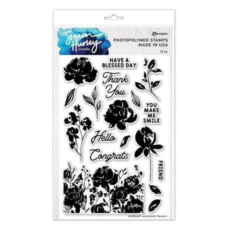 Ranger Ink Ranger • Simon Hurley crée. tampons photopolymères fleurs aquarelles