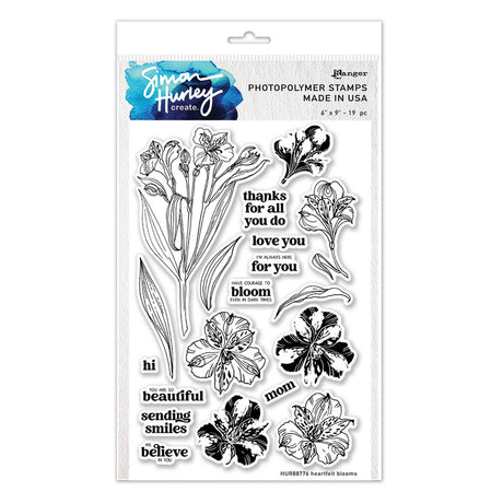 Ranger Ink Ranger • Simon Hurley crée. tampons photopolymère 15,2x22,9cm fleurs sincères
