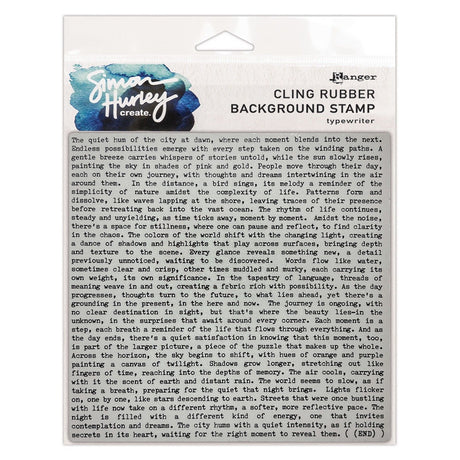 Ranger Ink Ranger • Simon Hurley crée. tampon de fond 15,2x15,2cm machine à écrire