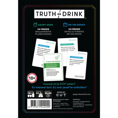 Jeu de société vérité ou boisson