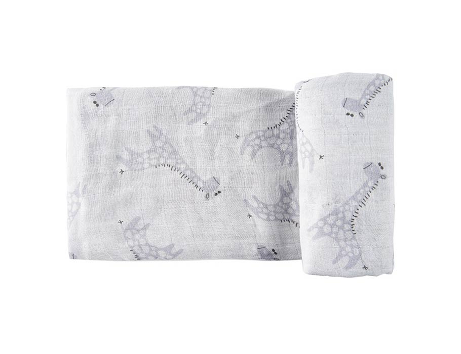 Toile hydrophile happybear - girafe bleu