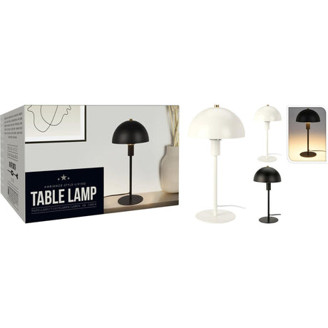 Lampe de table de style maison métal noir 18x36cm