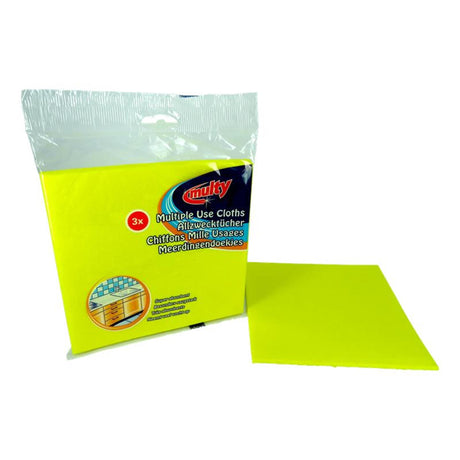 Multy lingettes multi-usages viscose, pack de 3 pièces 38x40cm