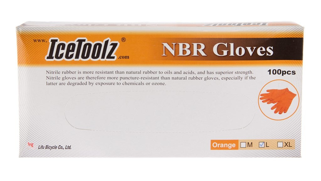 Gants Icetoolz NBR nitrile, taille l, 100 pc