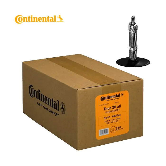 Continental 28x1 5 8x1 3 8 (32 47-622 642) hermétique plus dv 40 mm boîte d'atelier oe (50 pièces) 0180283 conti