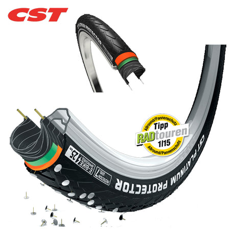 CST Tire Platinum Prot 28 x 1 5 8-1 3 8 (37-622) noir