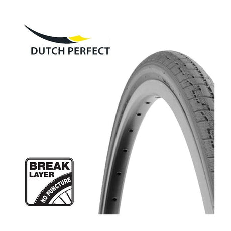 Pneu Dutch Perfect 28 x 1,40 40-622 mm anti-crevaison - gris avec reflet