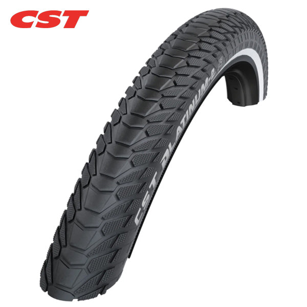 CST CELORT EXTERCE PLATINUM E (1 mm anti-fuite) Couleur: noir avec réflexion Taille: 28x1,60, Etro 42-622