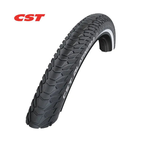 CST CELORT EXTERCE PLATINUM E (1 mm anti-fuite) Couleur: noir avec réflexion Taille: 28x1,60, Etro 42-622